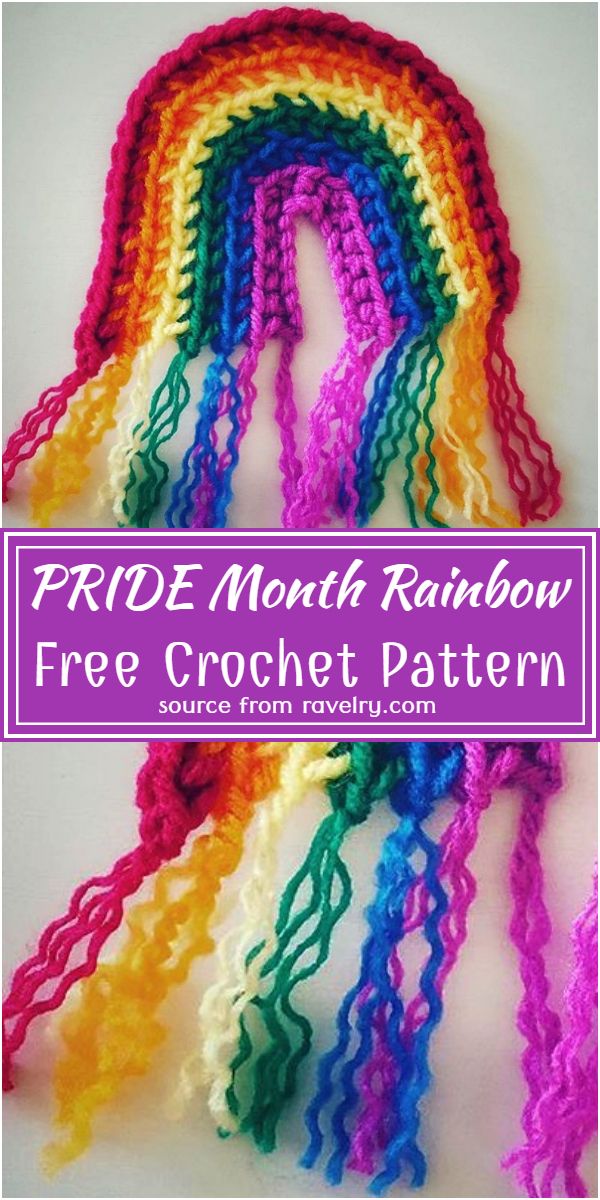 Free Crochet PRIDE Month Rainbow Pattern