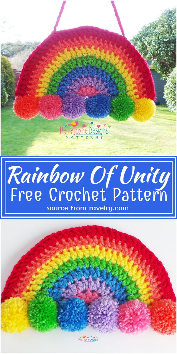 Free Crochet Rainbow Of Unity Pattern