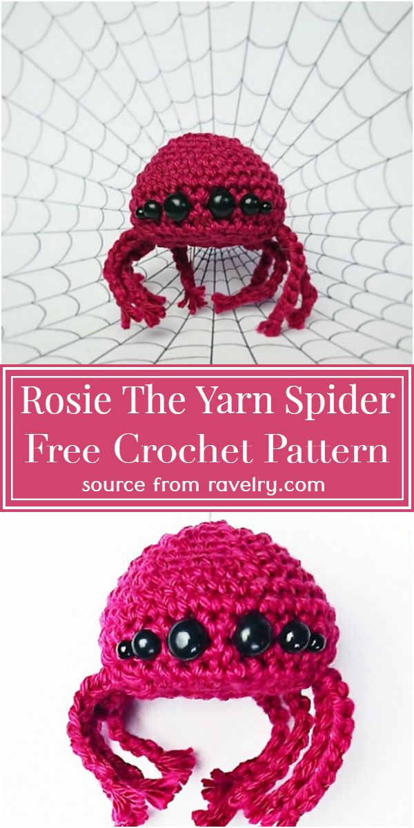 Free Crochet Rosie The Yarn Spider Pattern