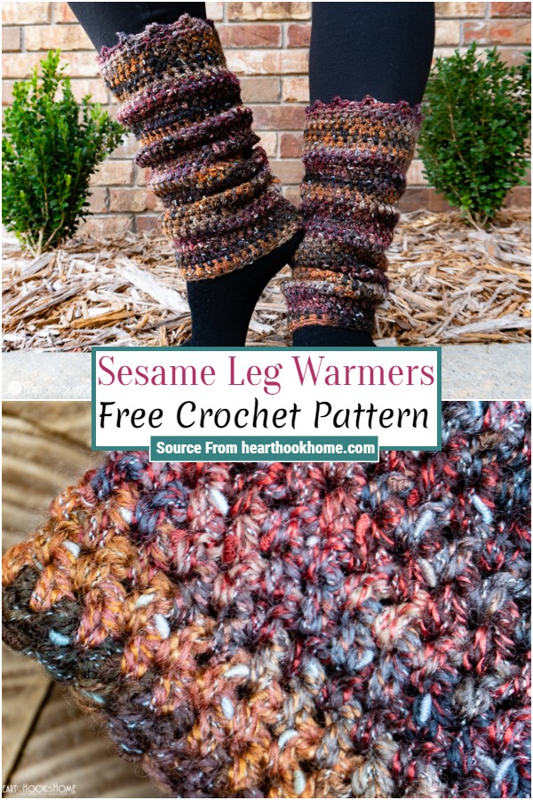 Free Crochet Sesame Leg Warmers 1