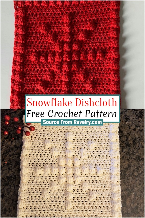 Free Crochet Snowflake Dishcloth