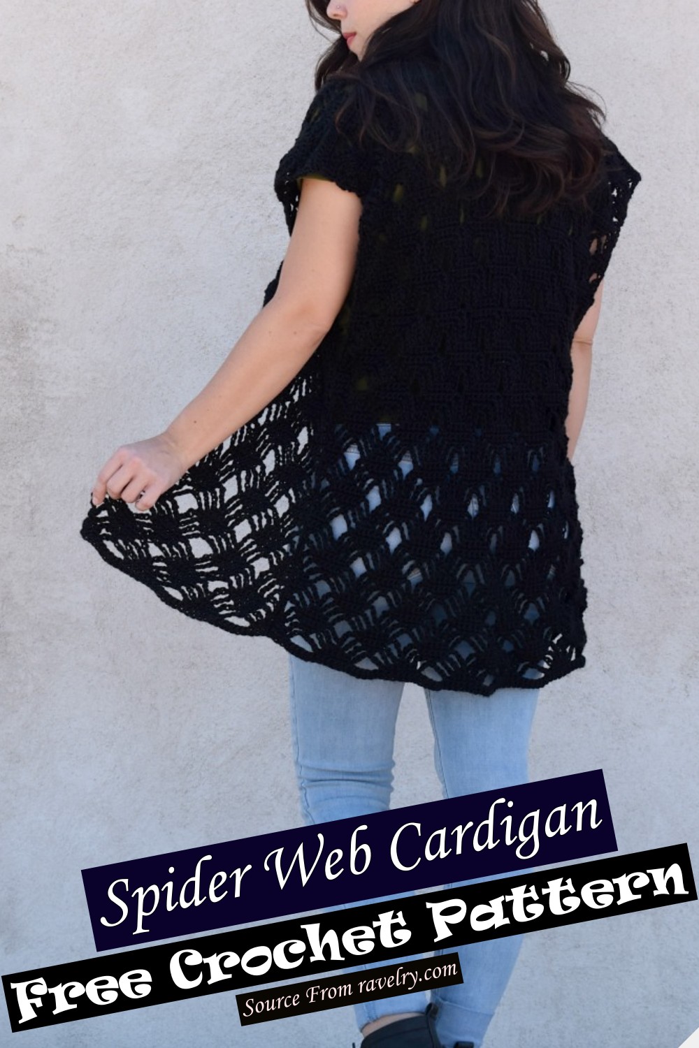 Free Crochet Spider Web Cardigan Pattern