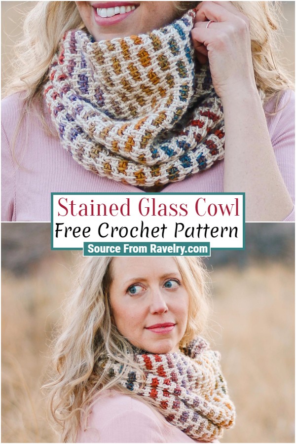 Free Crochet Stained Glass Cowl