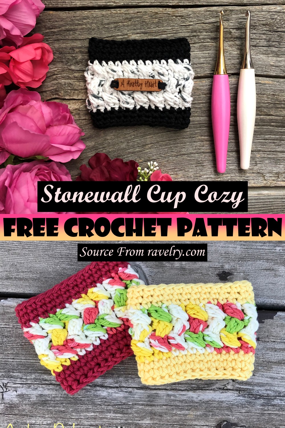 Free Crochet Stonewall Cup Cozy Pattern