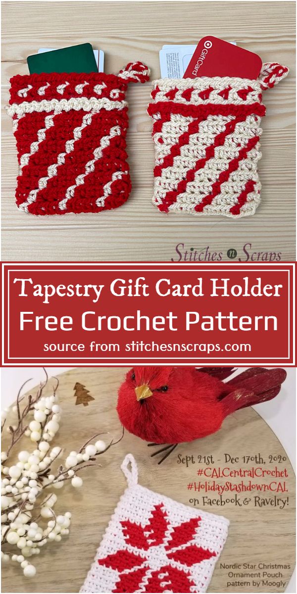 Free Crochet Tapestry Gift Card Holder Pattern