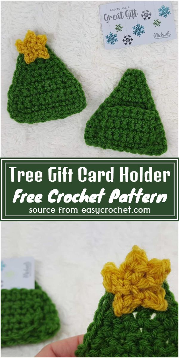 Free Crochet Tree Gift Card Holder Pattern