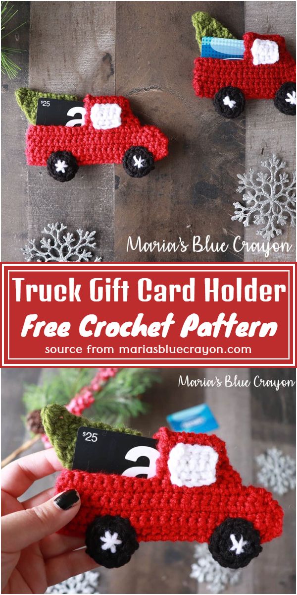 Free Crochet Truck Gift Card Holder Pattern