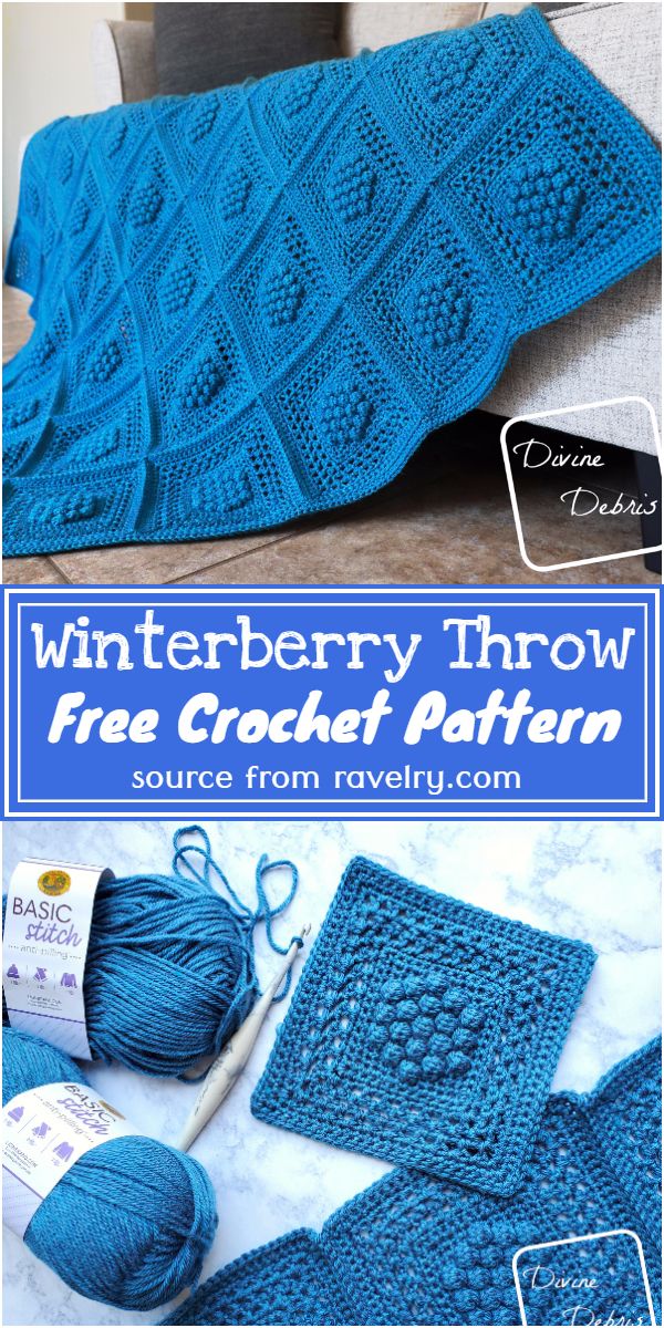 Free Crochet Winterberry Throw Pattern