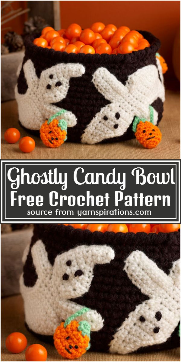 Ghostly Candy Bowl Crochet Pattern