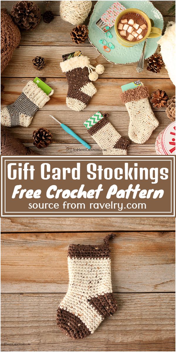 Gift Card Stockings Crochet Pattern