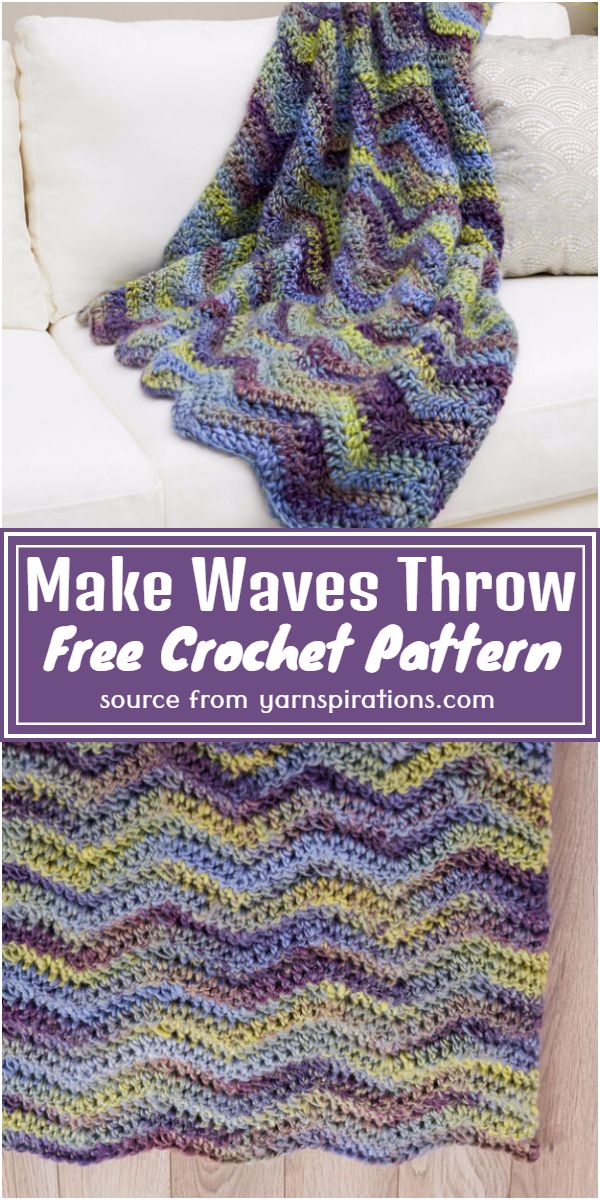 Make Waves Crochet Throw Pattern