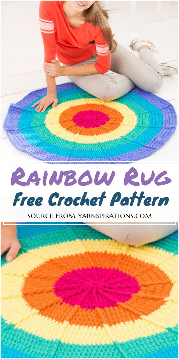 Rainbow Rug Crochet Pattern