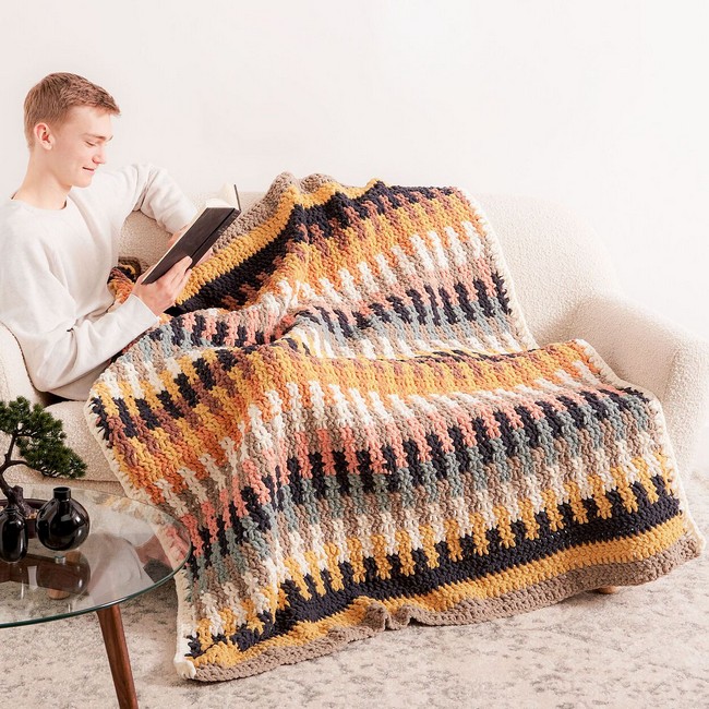 Striped Blocks Blanket