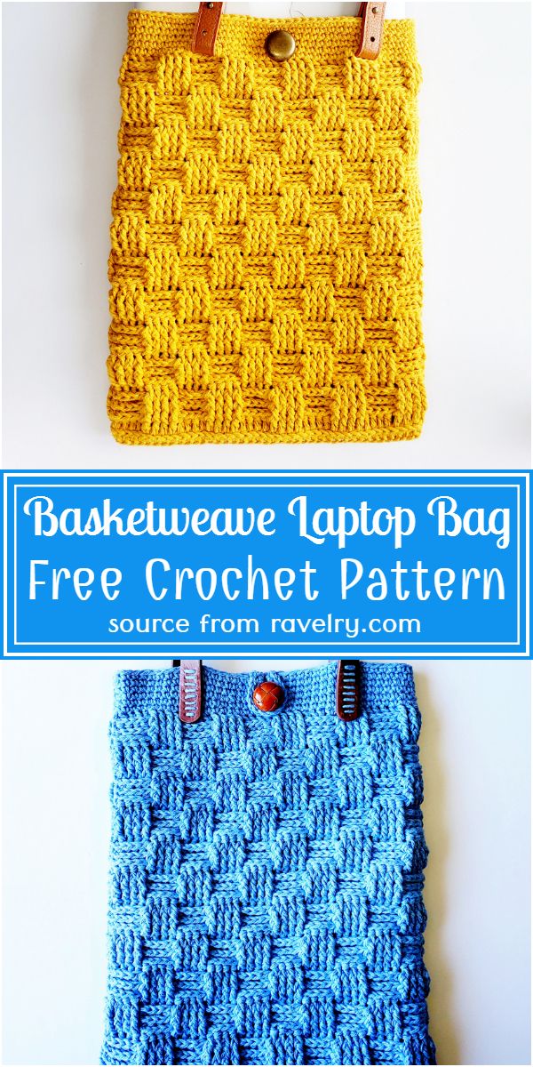 Basketweave Laptop Bag Crochet Pattern