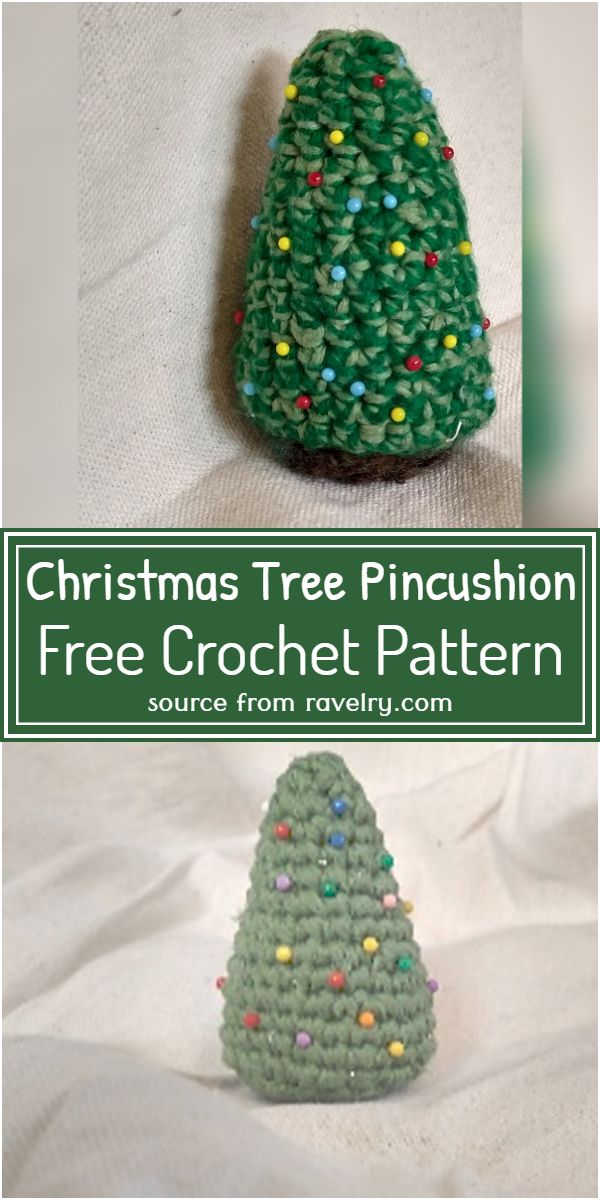 Christmas Tree Pincushion Crochet Pattern