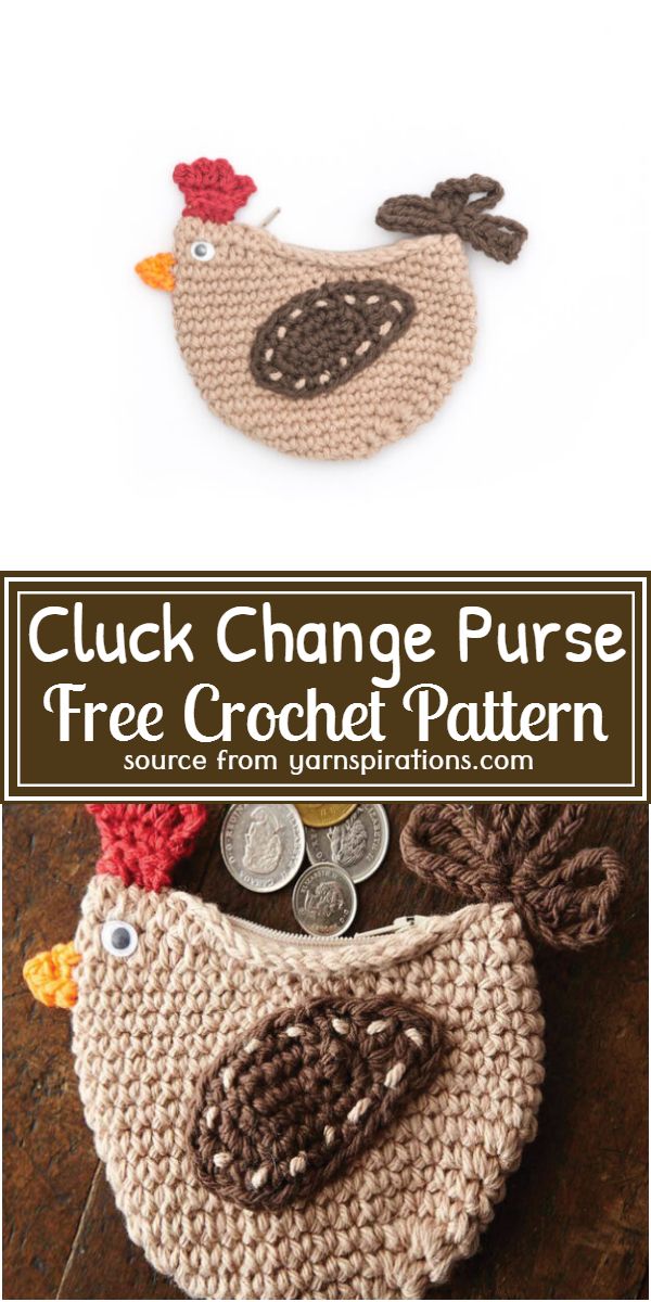 Cluck Change Purse Crochet Pattern