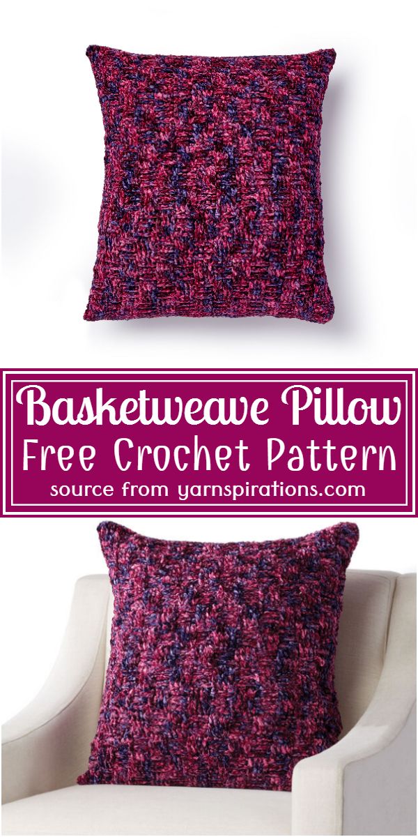Crochet Basketweave Pillow Free Pattern