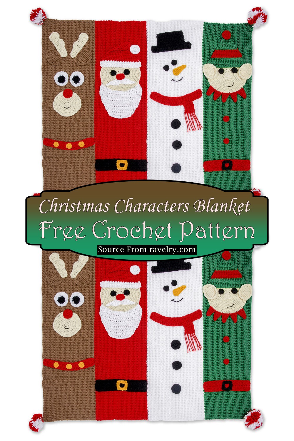 Crochet Christmas Characters Blanket Pattern