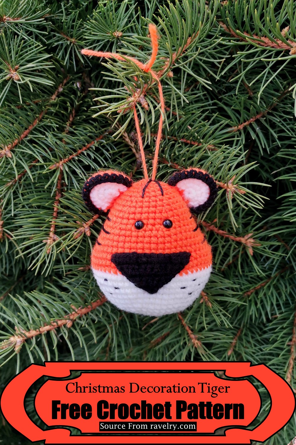 Crochet Christmas Decoration Tiger Pattern