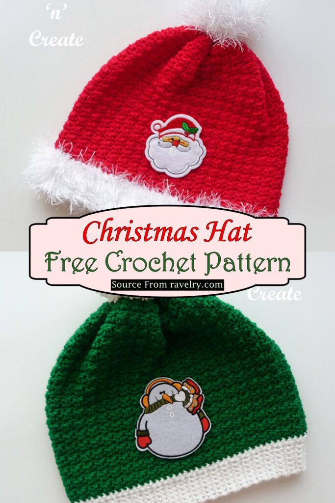 18 Adorable Free Crochet Christmas Hat Patterns