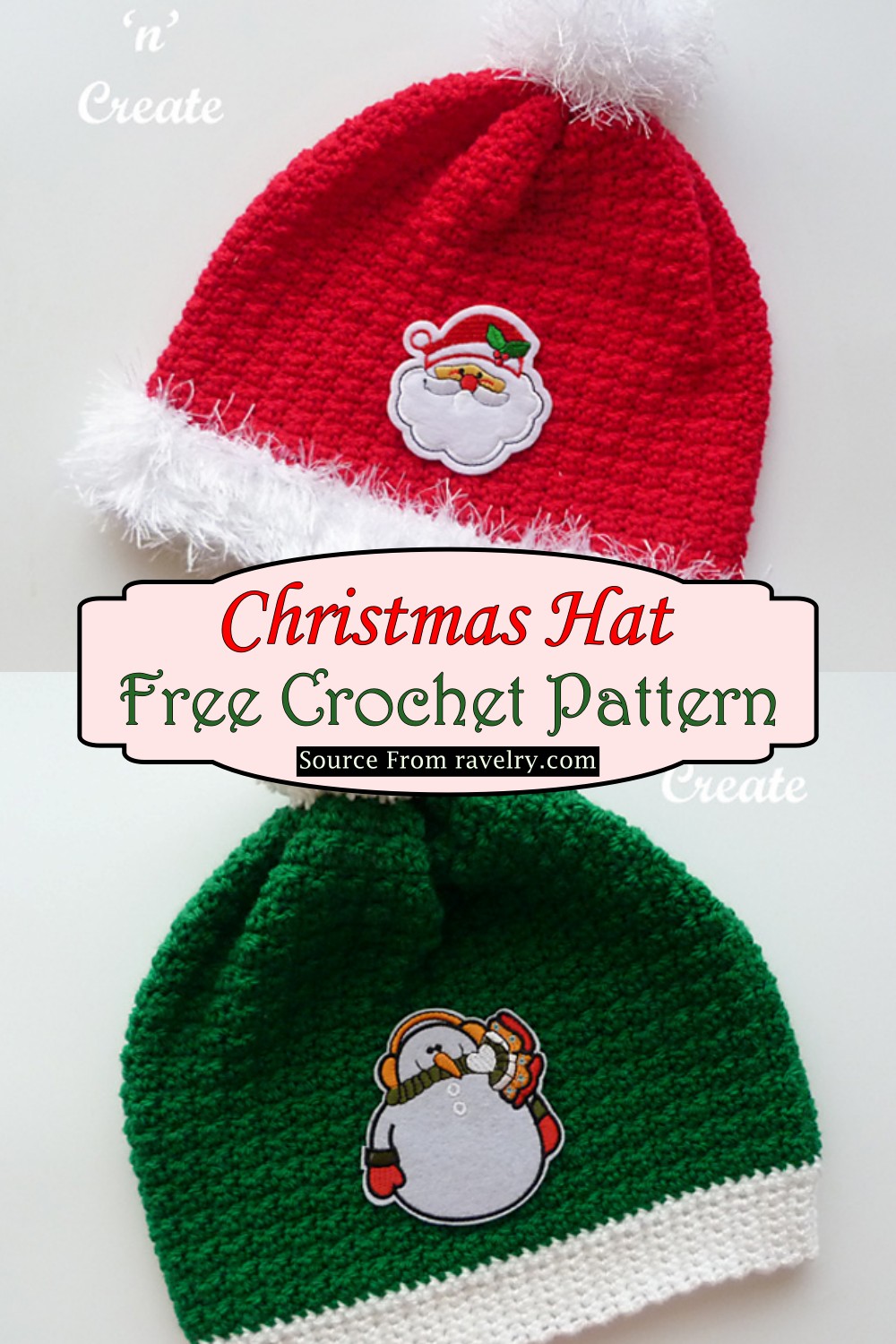 Crochet Christmas Hat Pattern