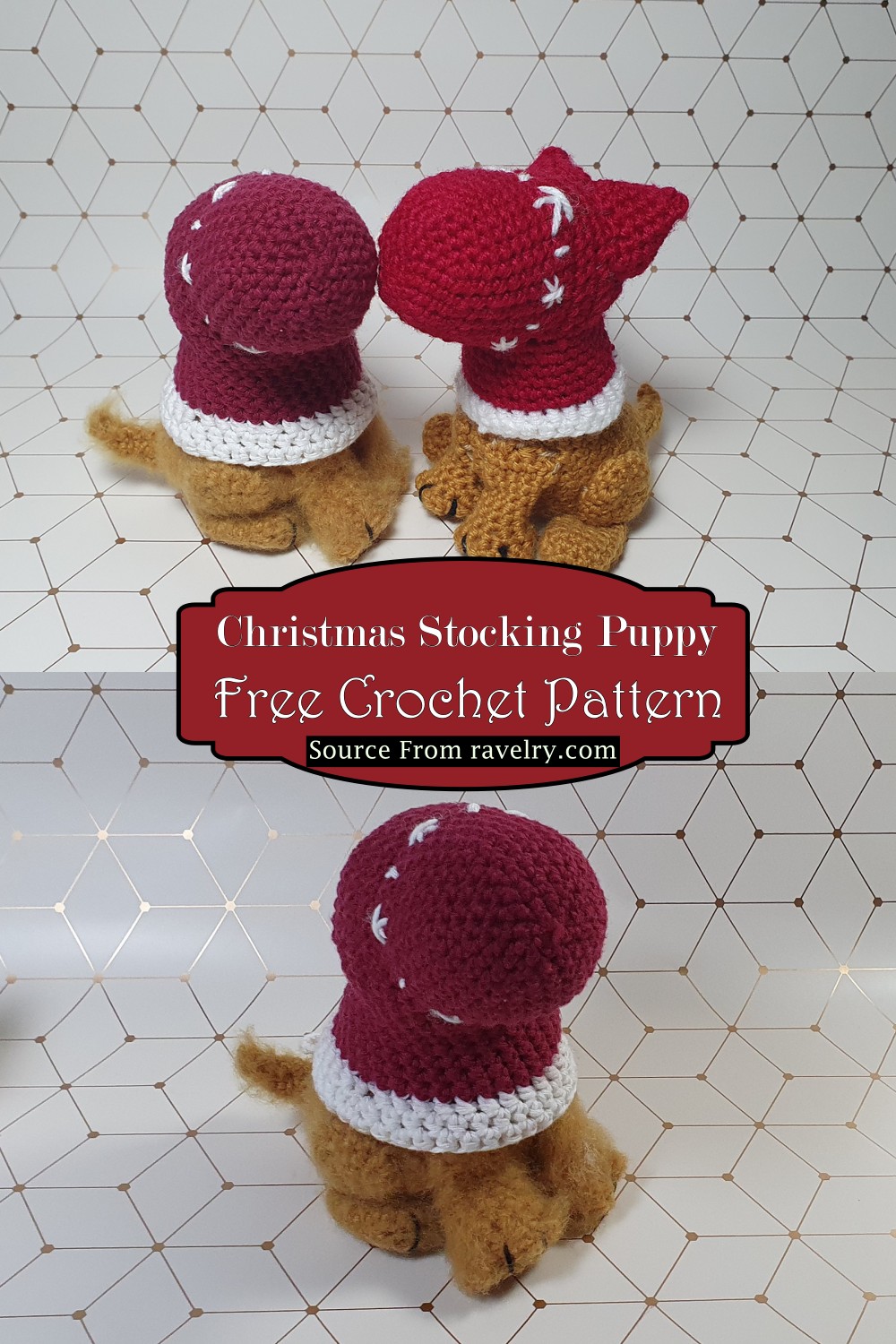 Crochet Christmas Stocking Puppy Pattern