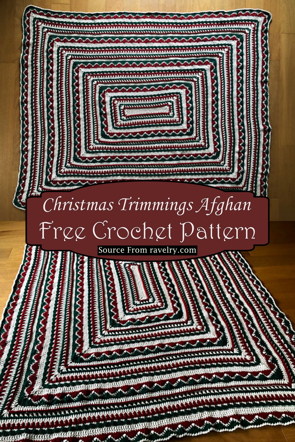 Crochet Christmas Trimmings Afghan Pattern