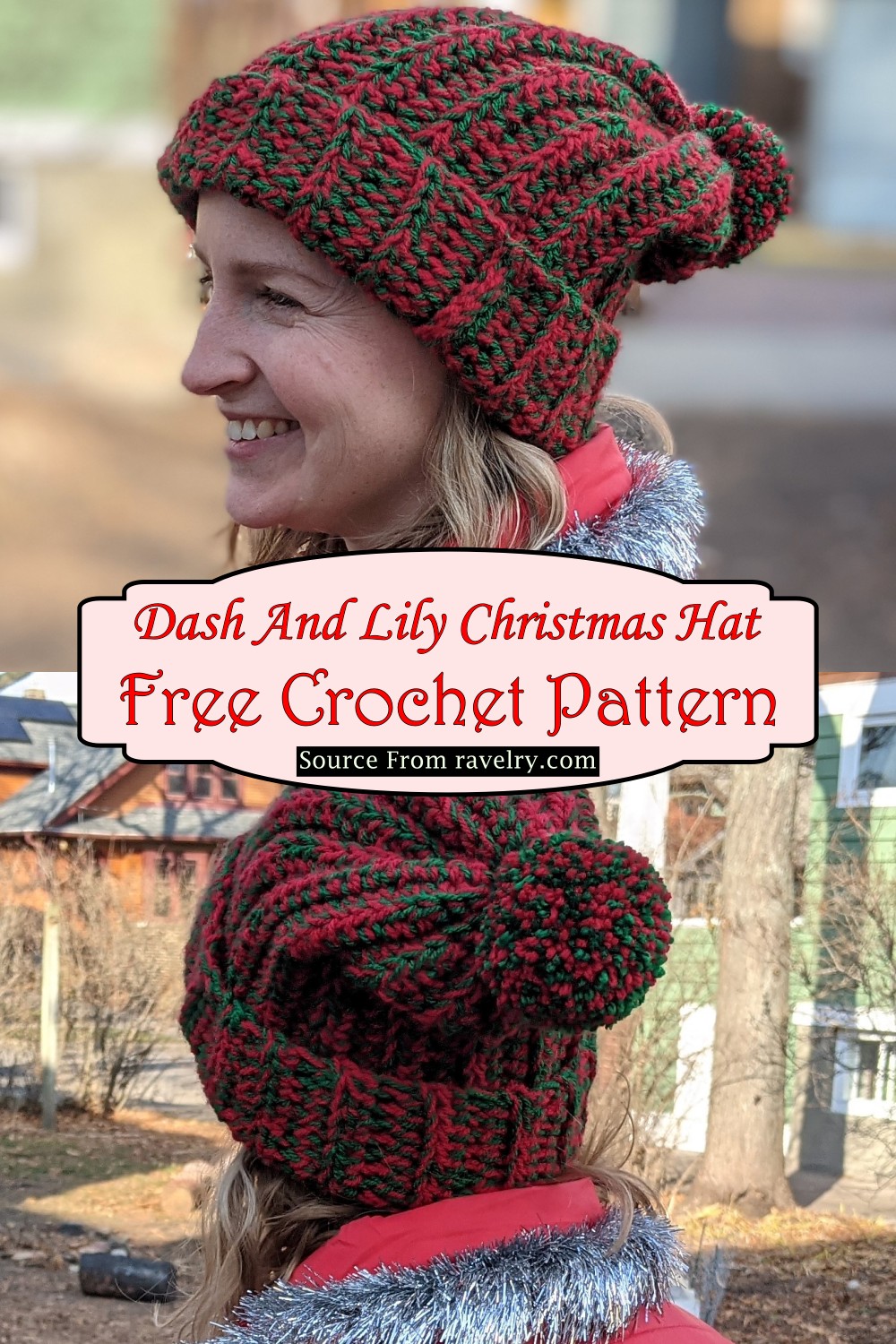 Crochet Dash And Lily Christmas Hat Pattern
