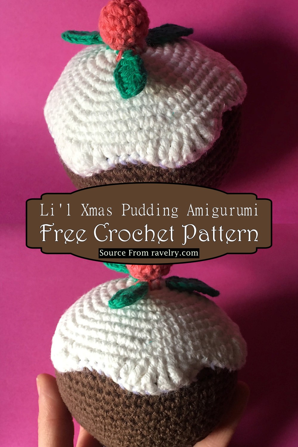 Crochet Li'l Xmas Pudding Amigurumi Pattern
