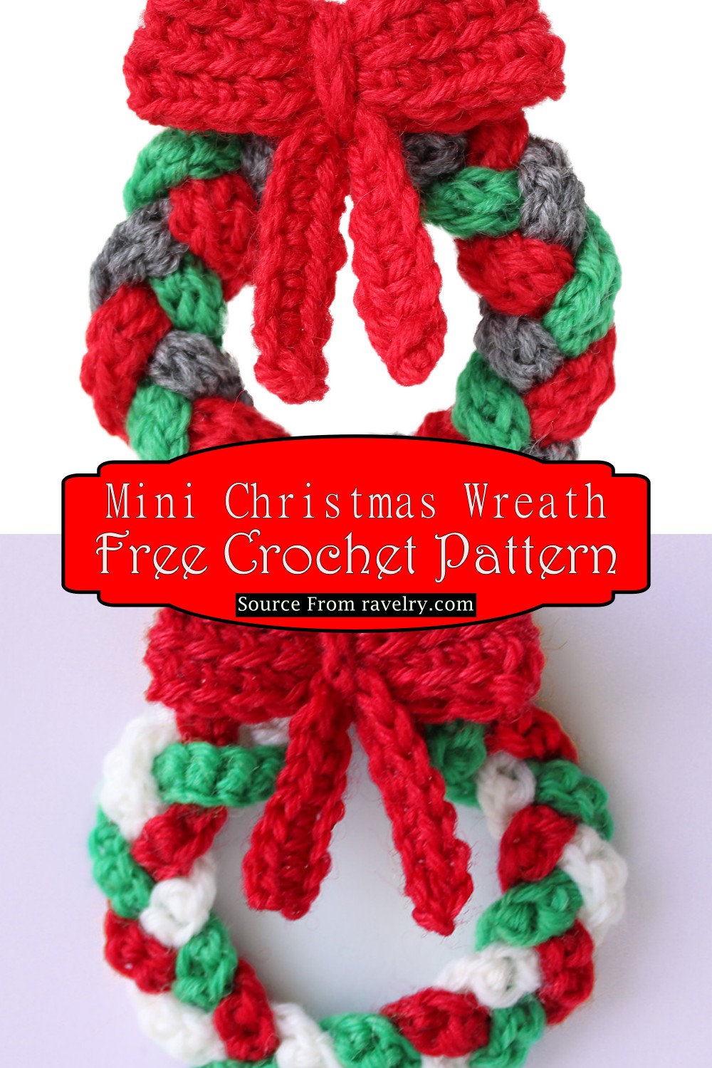 Crochet Mini Christmas Wreath Pattern