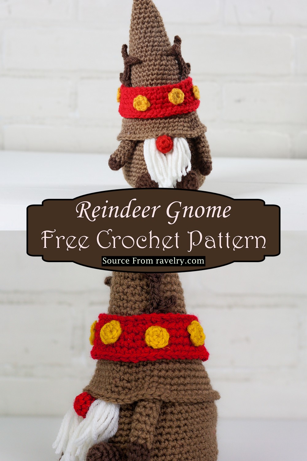 Crochet Reindeer Gnome Pattern