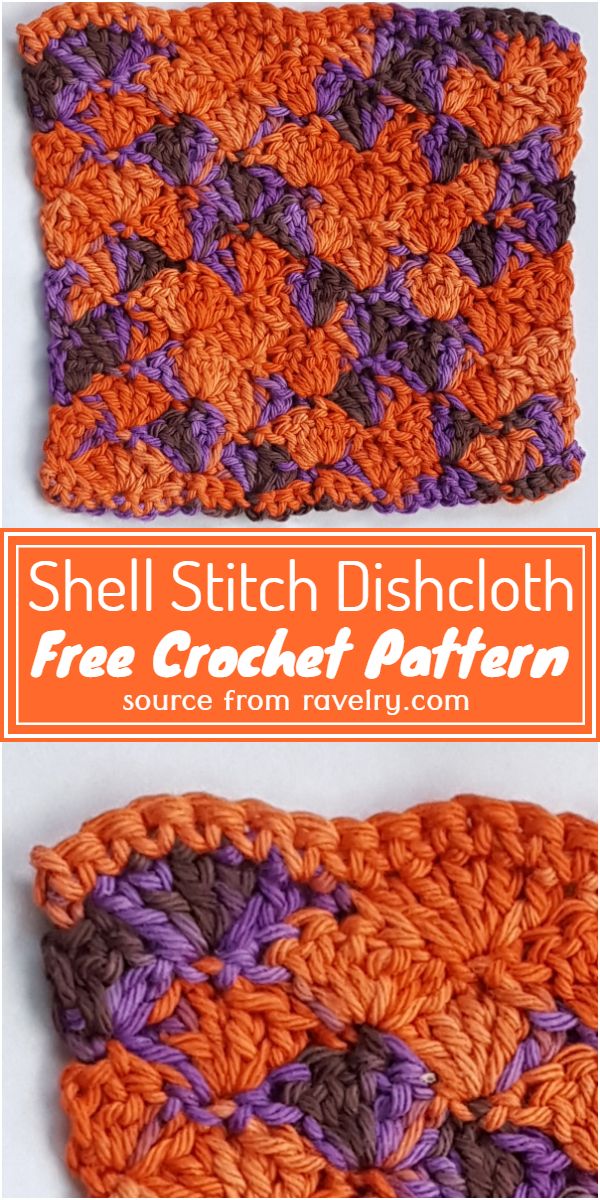 Shell Dishcloth Free Pattern