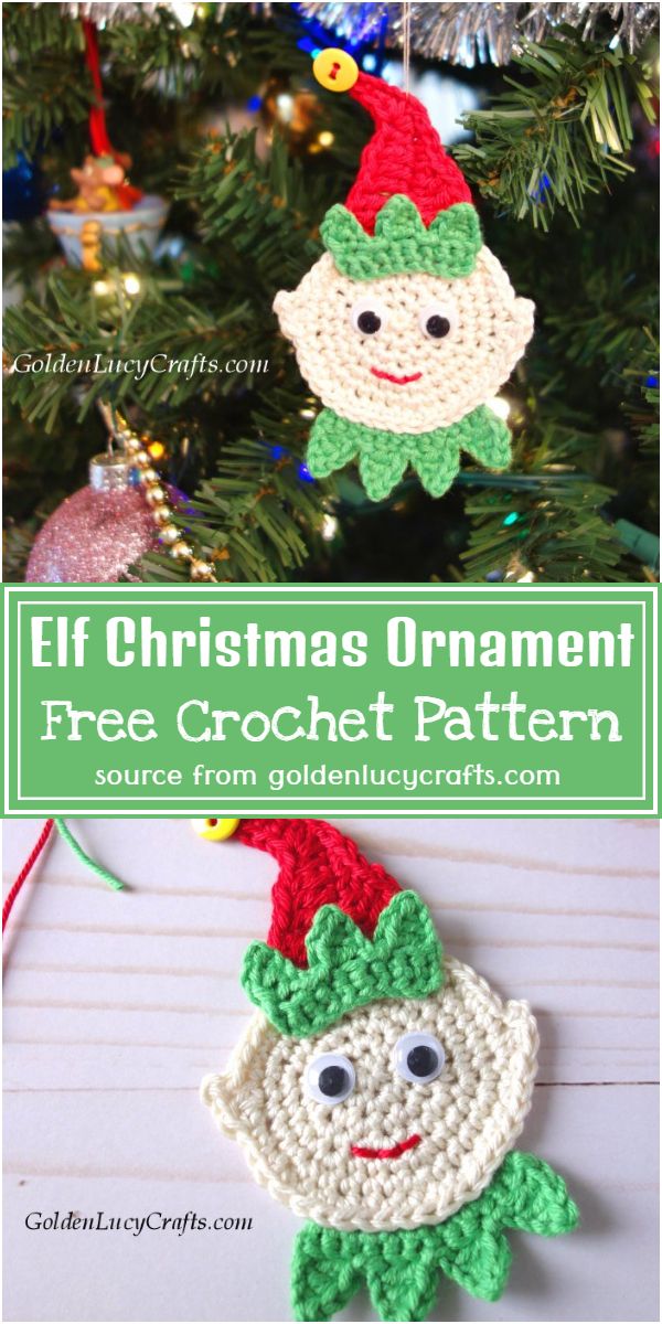 Elf Crochet Christmas Ornament Free Pattern