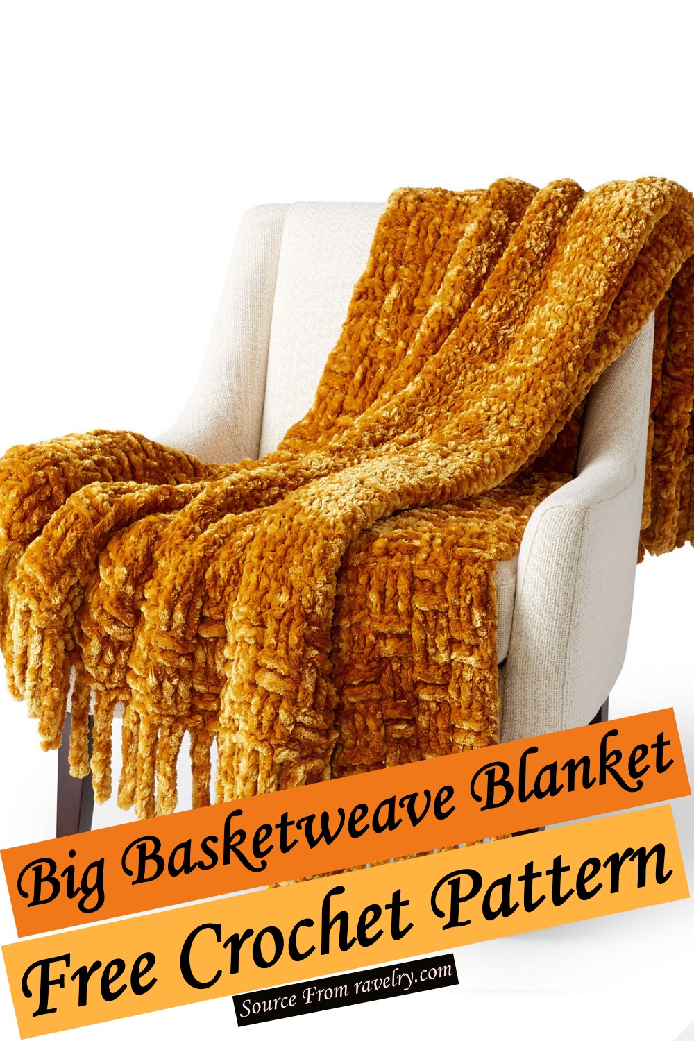 Free Crochet Big Basketweave Blanket Pattern