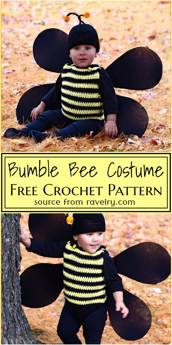 Free Crochet Bumble Bee Costume Pattern