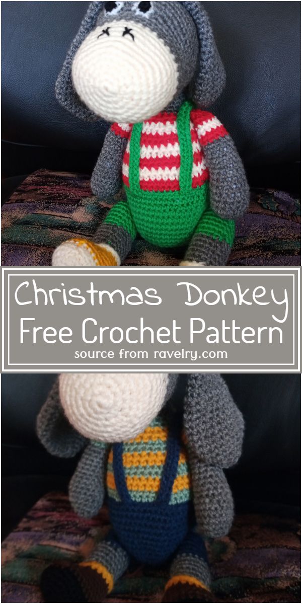 Free Crochet Christmas Donkey Pattern