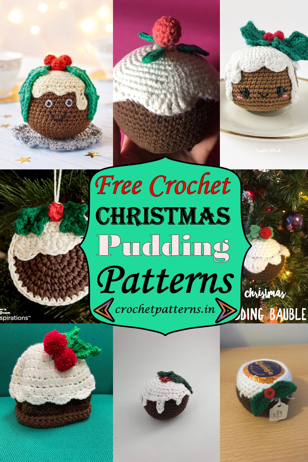 Free Crochet Christmas Pudding Patterns 1