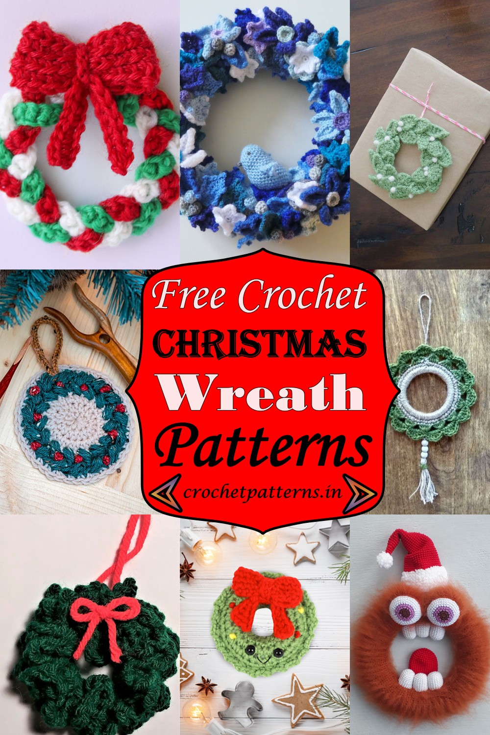 Free Crochet Christmas Wreath Patterns 1