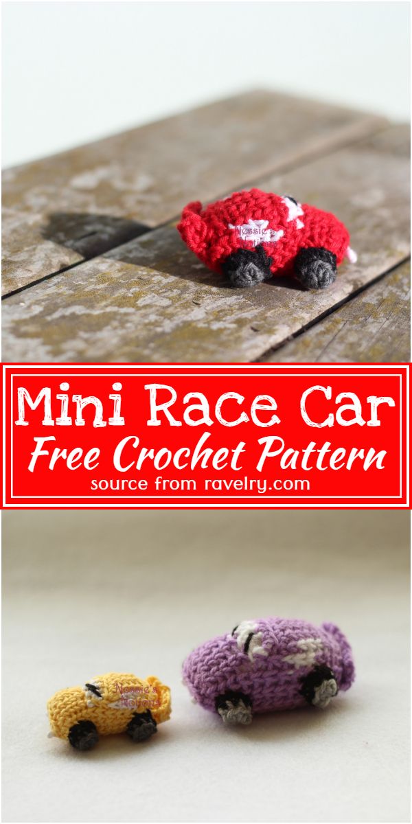 Free Crochet Mini Race Car Pattern
