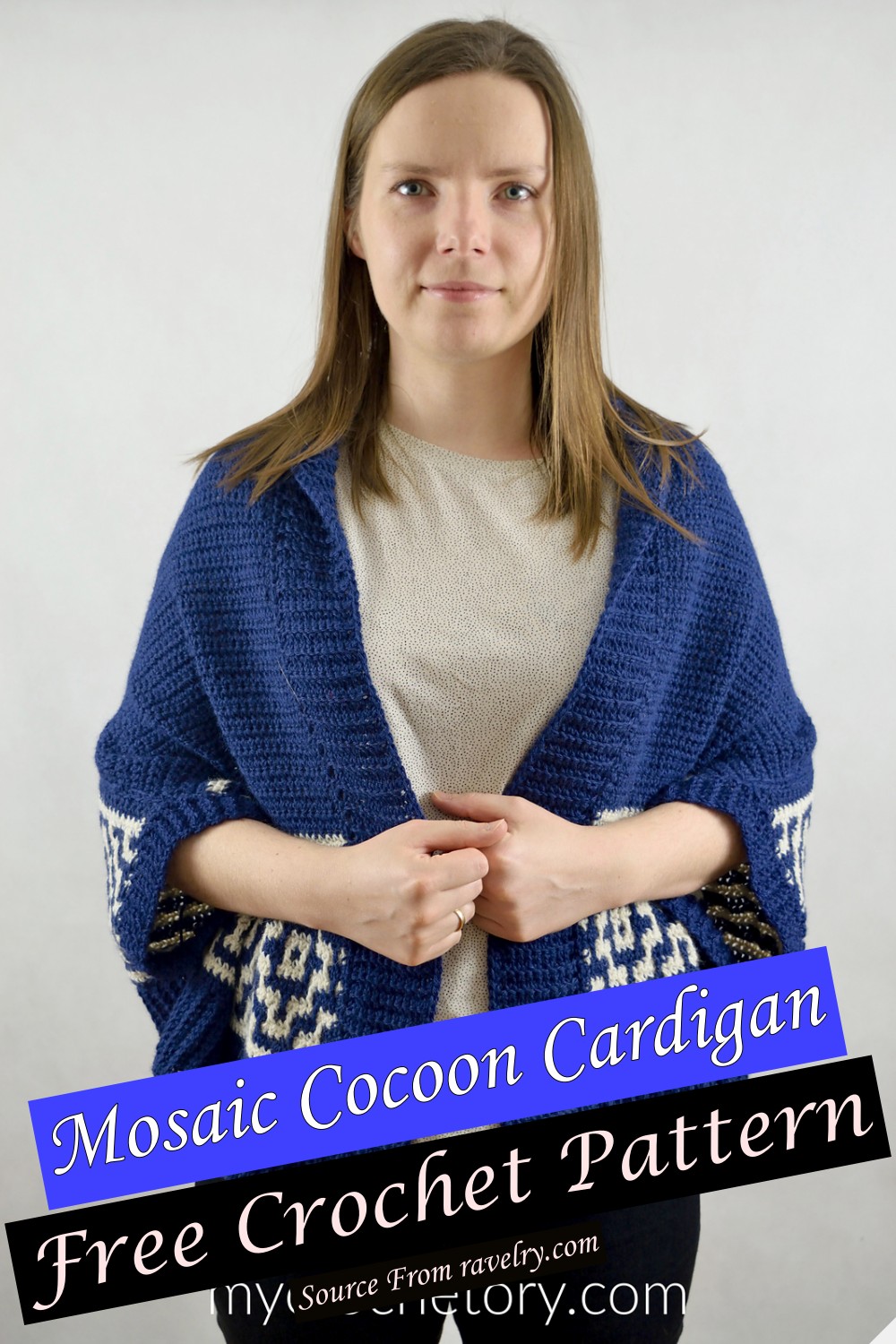 Free Crochet Mosaic Cocoon Cardigan Pattern