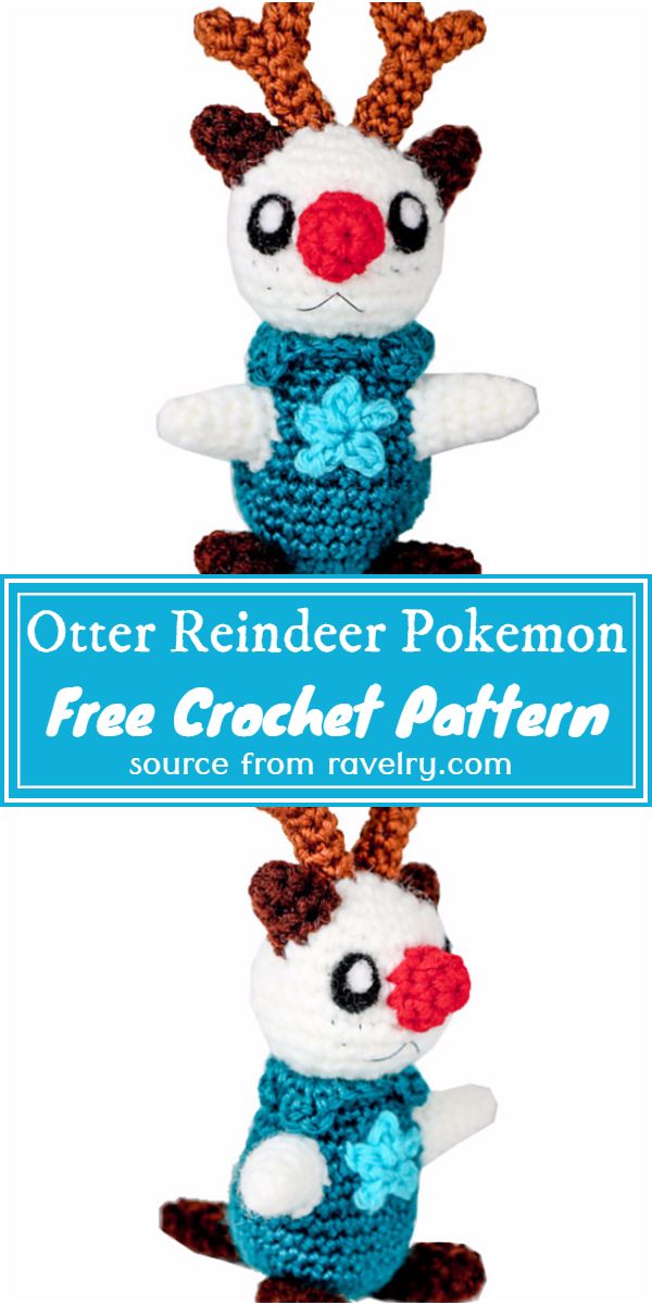 Free Crochet Otter Reindeer Pokemon Pattern