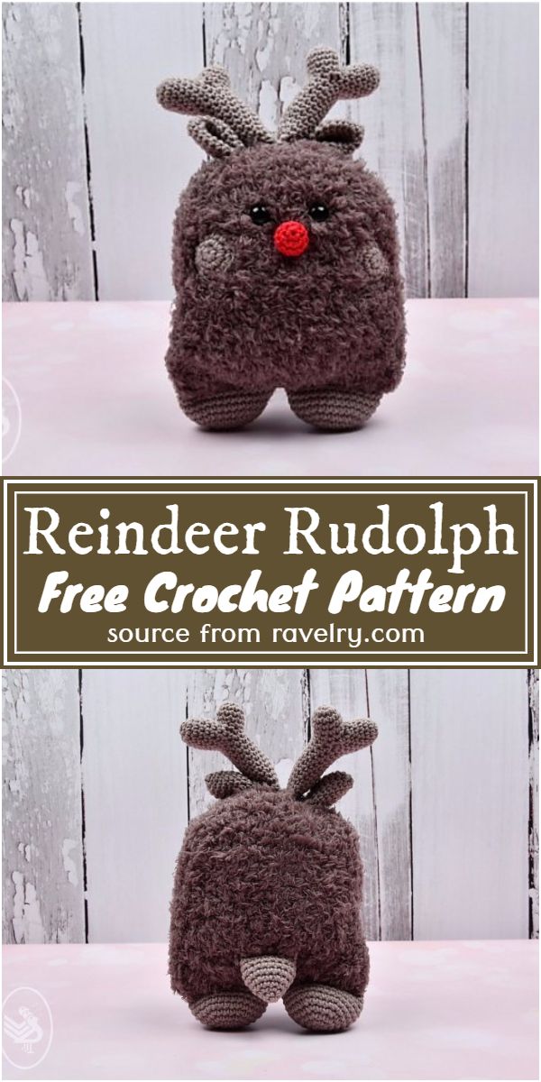 Free Crochet Reindeer Rudolph Pattern