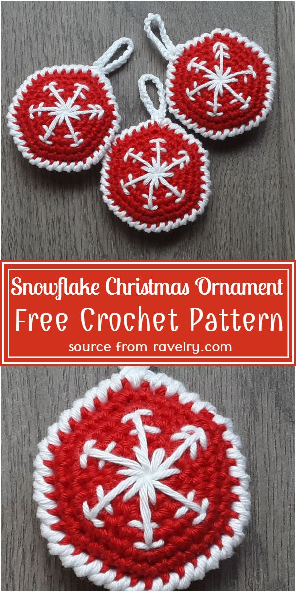 Free Crochet Snowflake Christmas Ornament Pattern