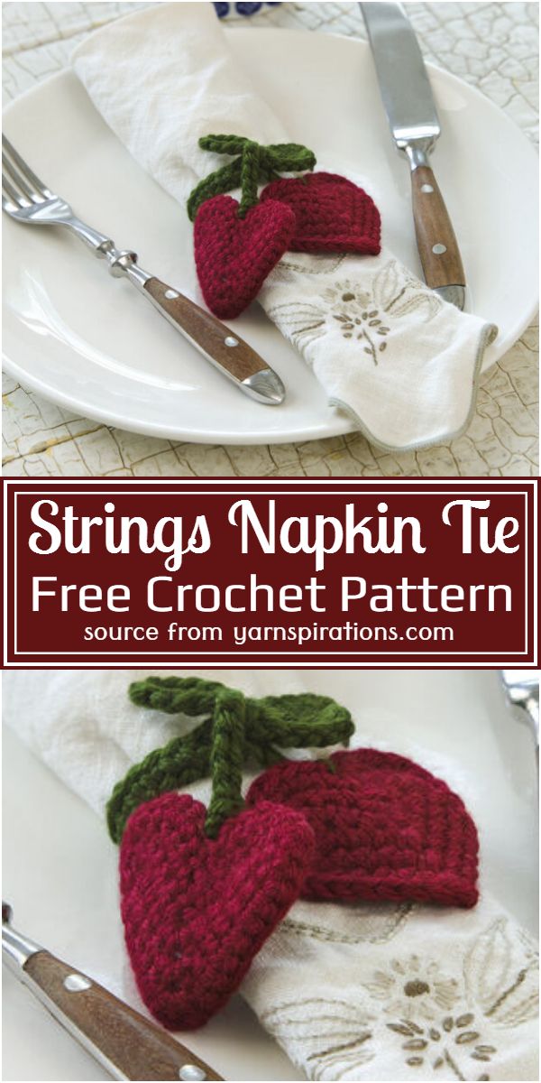 Free Crochet Strings Napkin Tie Pattern