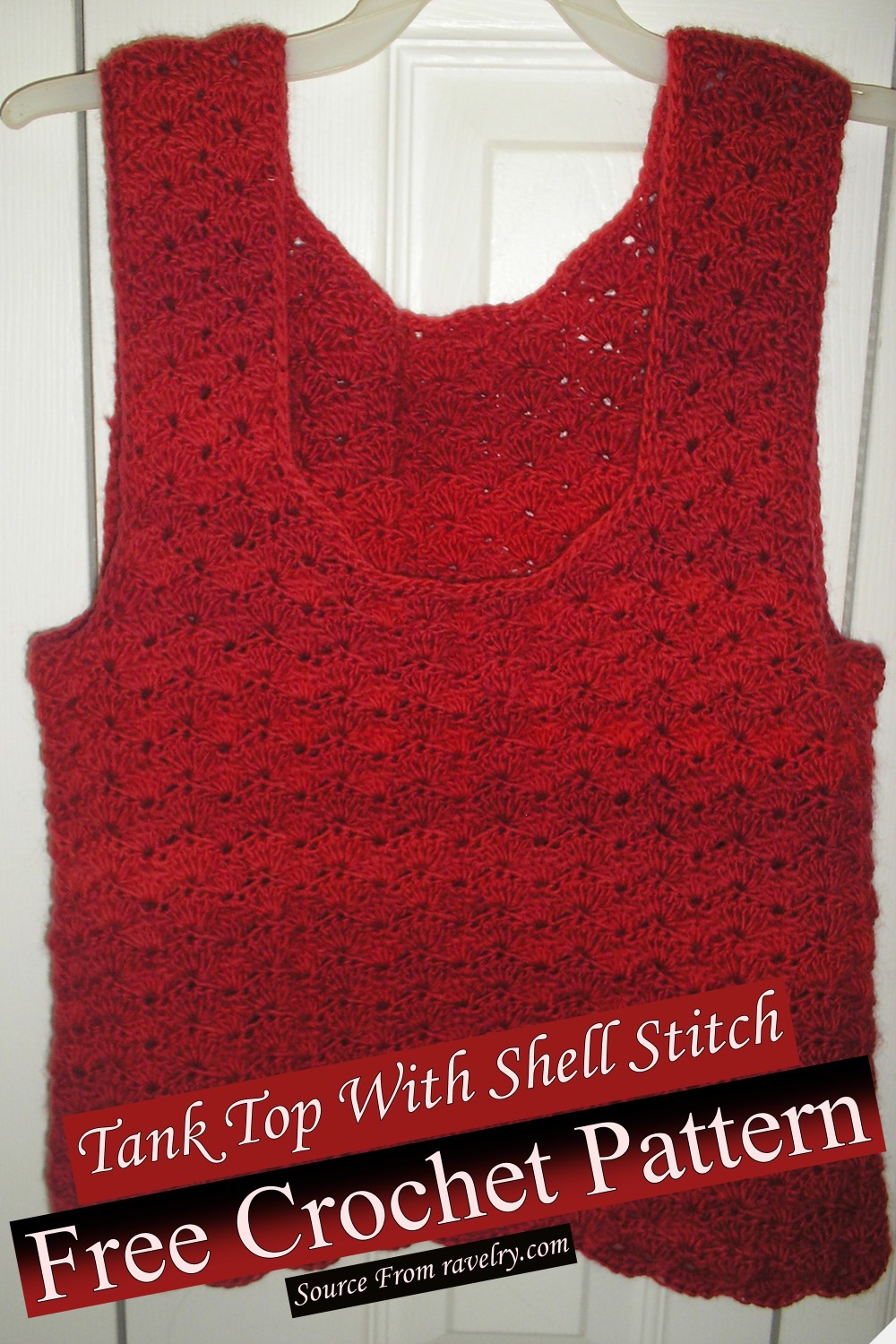 Free Crochet Tank Top With Shell Stitch Pattern