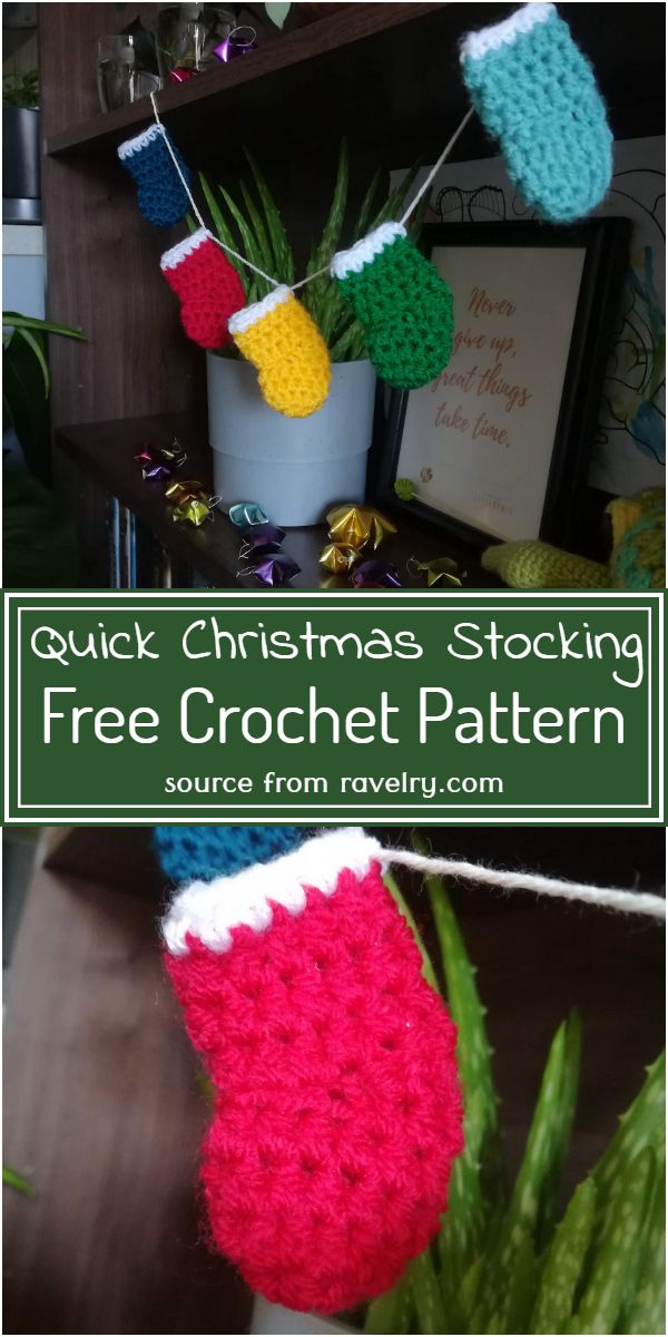 Quick Christmas Stocking Crochet Pattern