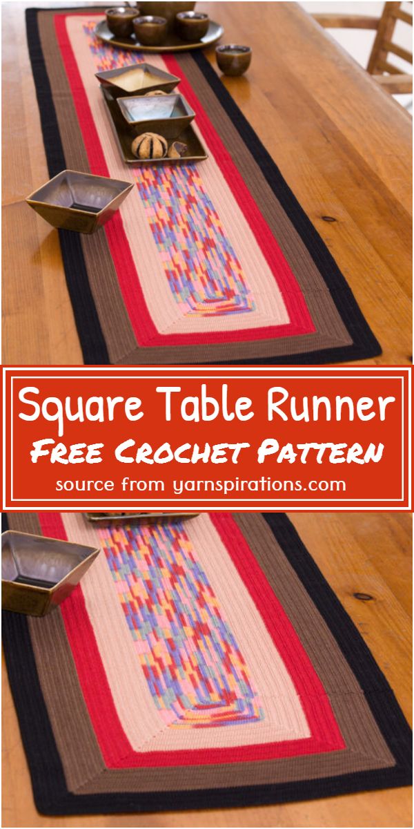 Square Crochet Table Runner Free Pattern