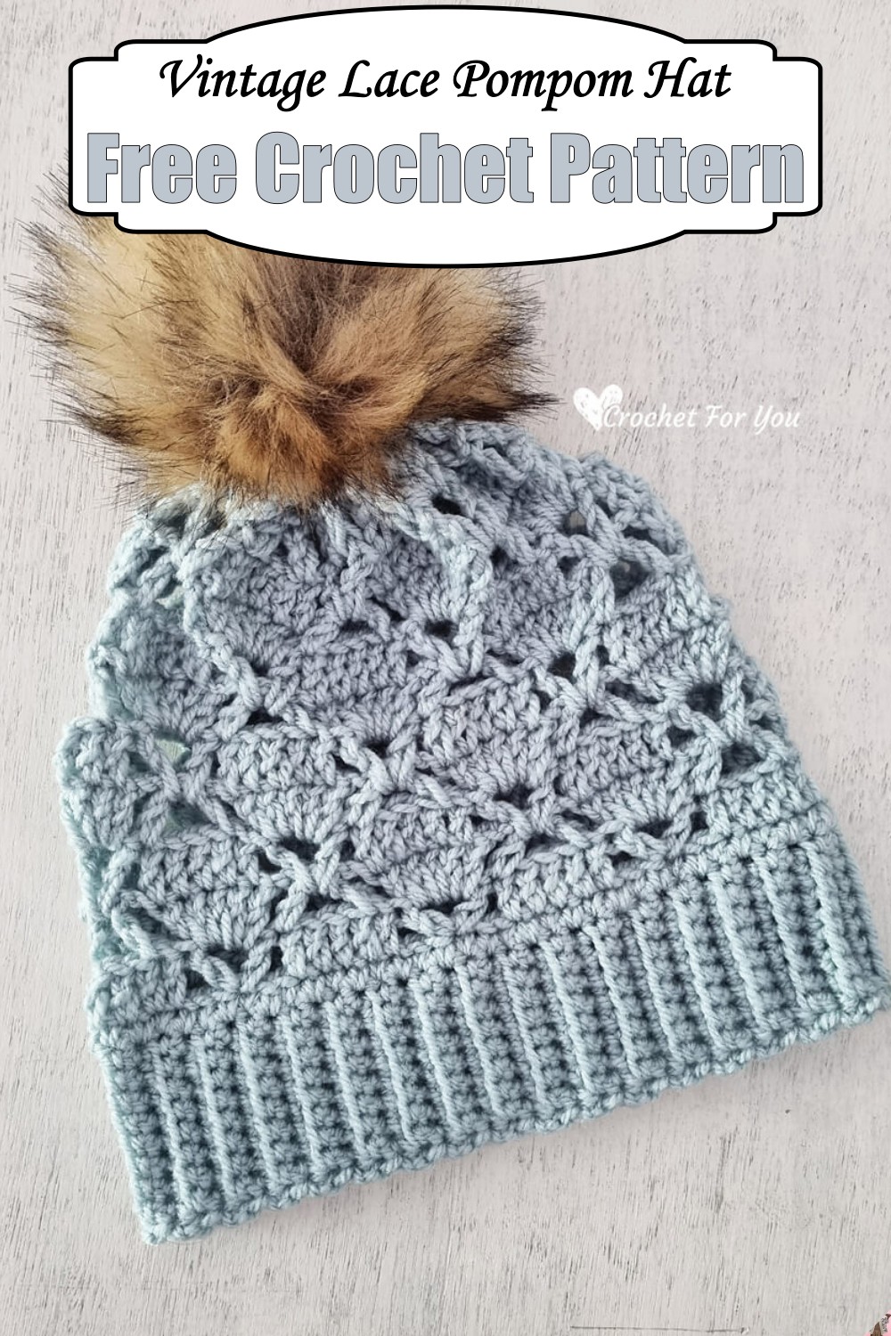 Vintage Lace Pompom Hat