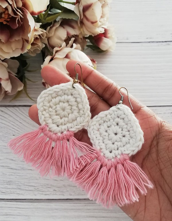 Free Crochet Boho Style Earrings Pattern