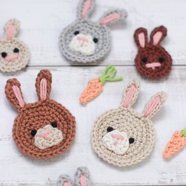 Free Crochet Bunny Rabbit Applique Pattern